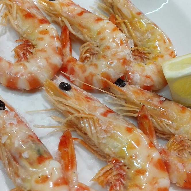 Langostinos hervidos Langostinos hervidos